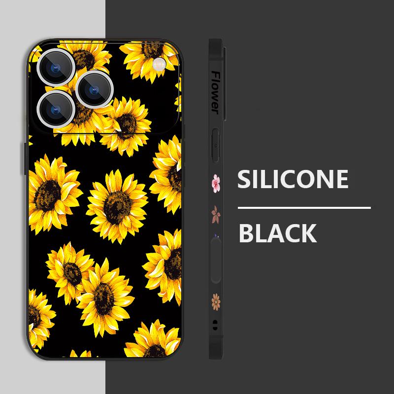 Wrist Strap Lanyard TPU Phone Case For iPhone 17 16 15 Pro Max 13 14 Pro Max 17e 16e 11 White Flower Soft Silicone Back Cover