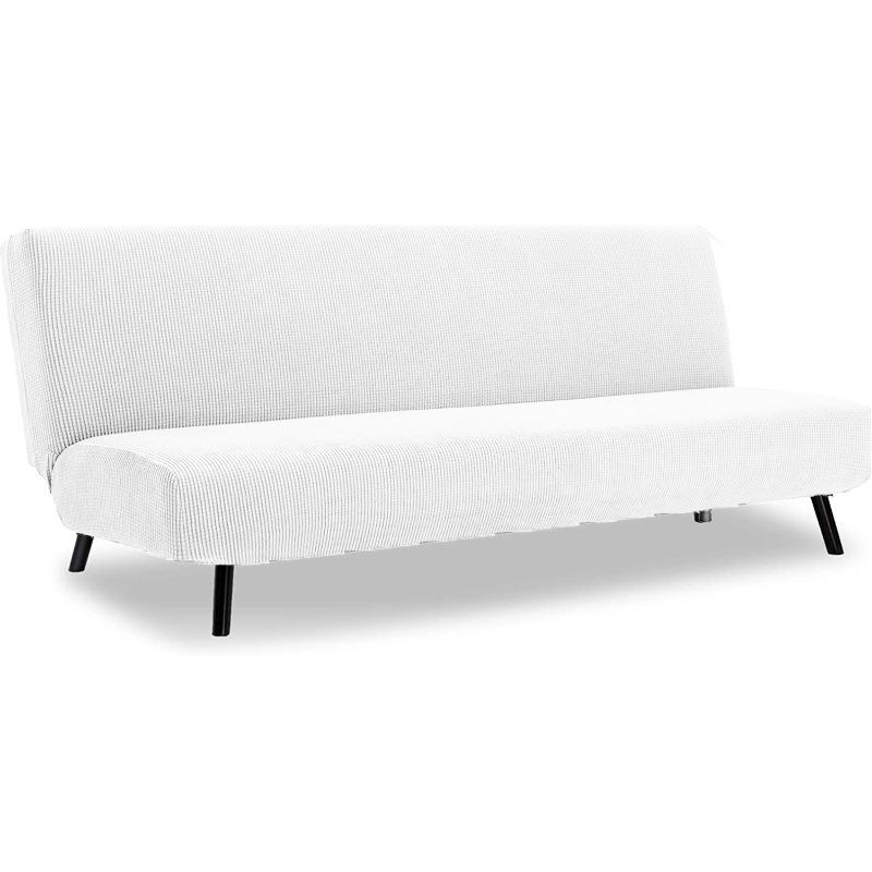 

Extra Large Thick Armless Sofa Bed Cover Stretchable Elastic Slipcover for Folding Furniture Home Decoration Bench Protector S-120-150cm