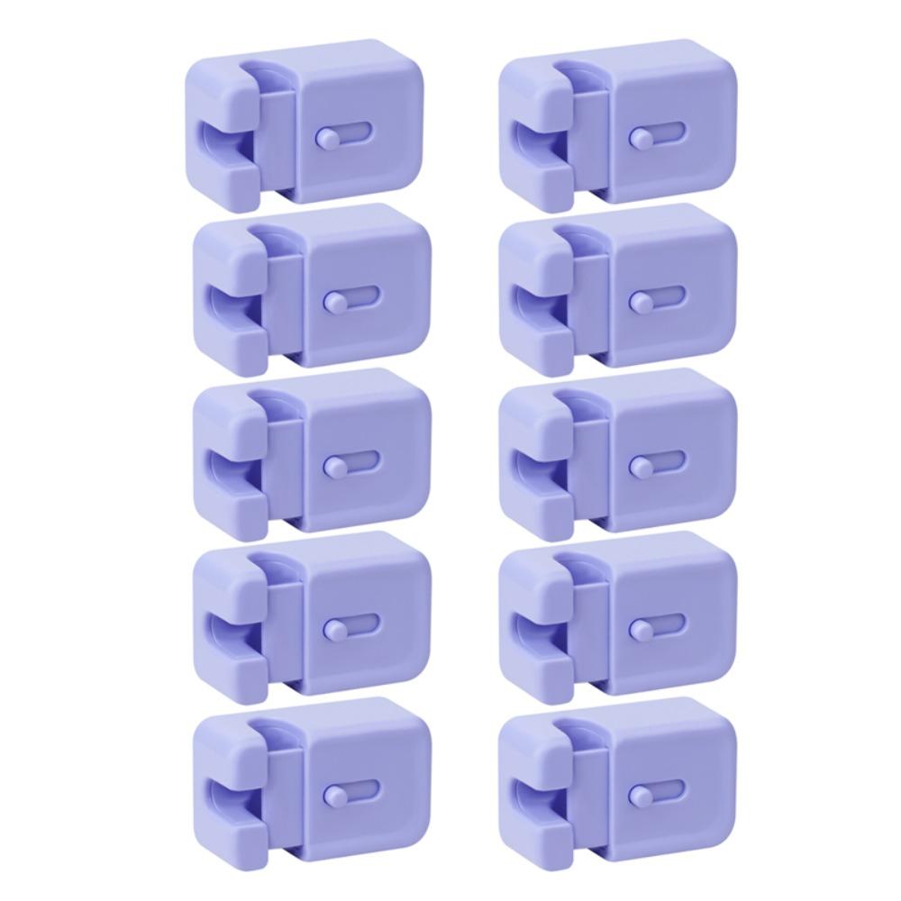 

10Pcs Creative Self-adhesive Cable Management Clips Multifunctional Durable Desktop Cord Organizer Fixed Cable Organizer Holder фиолетовый