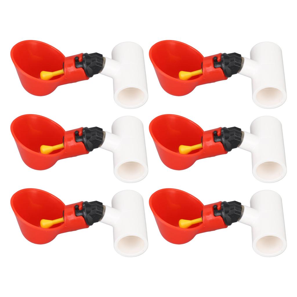 10PCS Chicken Waterer Cup Red Automatic Water Feeder Easy Install Hygienic Versatile Chicken Drinker for Duck Goose