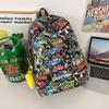 Schulrucksack Graffiti männlicher College-Student hohe Kapazität High School Mittelstufe Schüler Trendmarke Harajuku Trend Rucksack weiblich Ins Cool