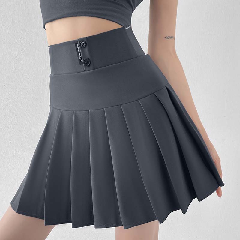 A-line Pleated Skirt for Women Autumn Winter Slim High-waisted Shorts Skirts Vintage Korean Style Plus Size Clothing