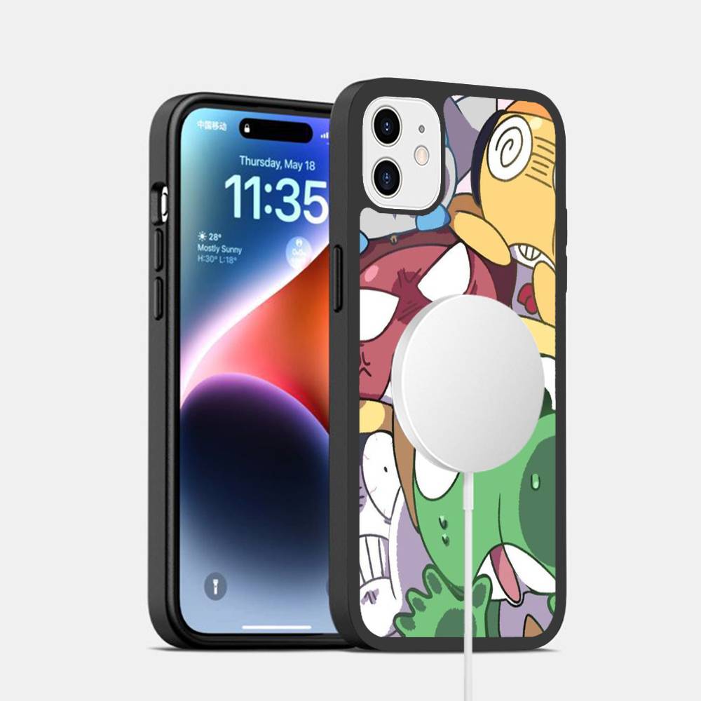Cartoon Keroro Gunsou Frog Phone Case Magesafe Magnetic Wireless Charge Case For IPhone 16 11 12 13 14 15 Pro Max Plus Mini