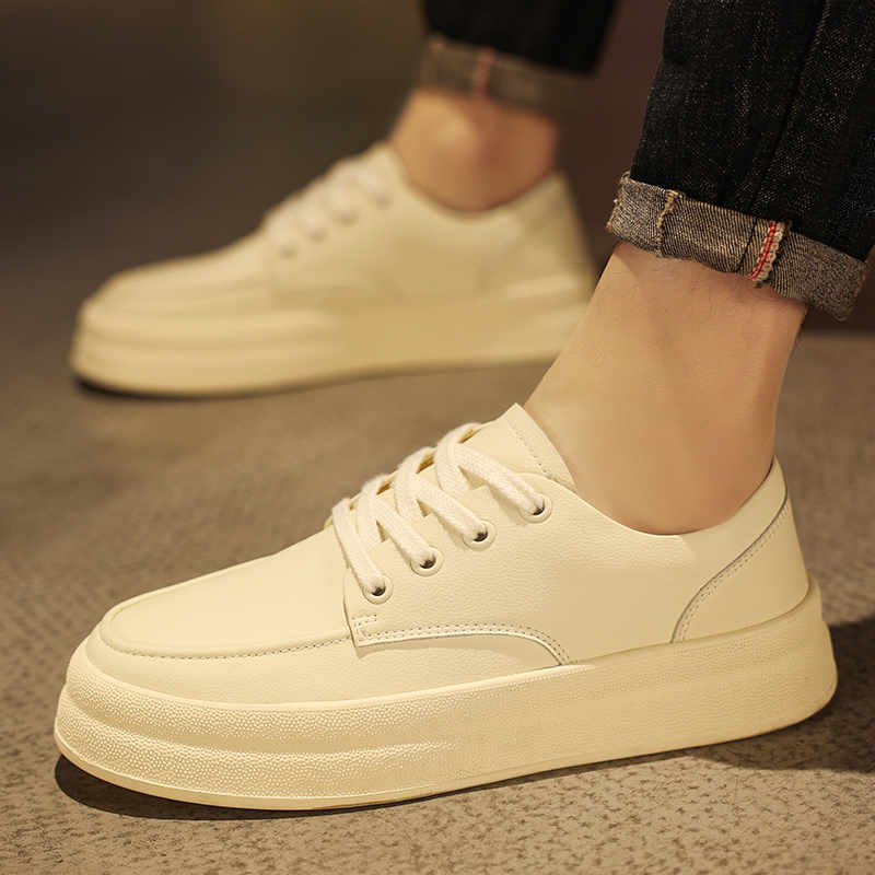 Fashion Playform Height Up Boots Models Men Flats White Shoes Casual Man Sneakers Man Summer Sports Excercise Comfortable Beskete