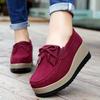 Mote Høst dame plattformsko skinn semsket plysj slip-on sneakers chaussure femme dusk frynser loafers mokasiner damesko 445