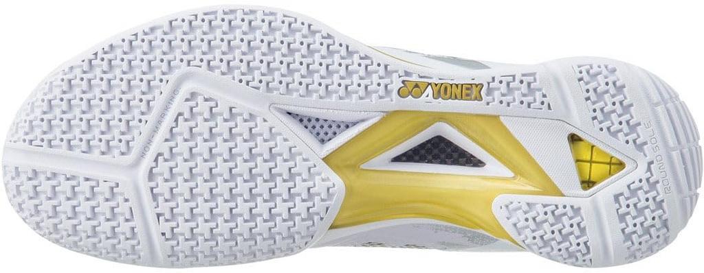 YONEX Power Cushion Eclipse Z Herren Badminton Größe cm Schuhe, Weiß/Gold (532), 22,0