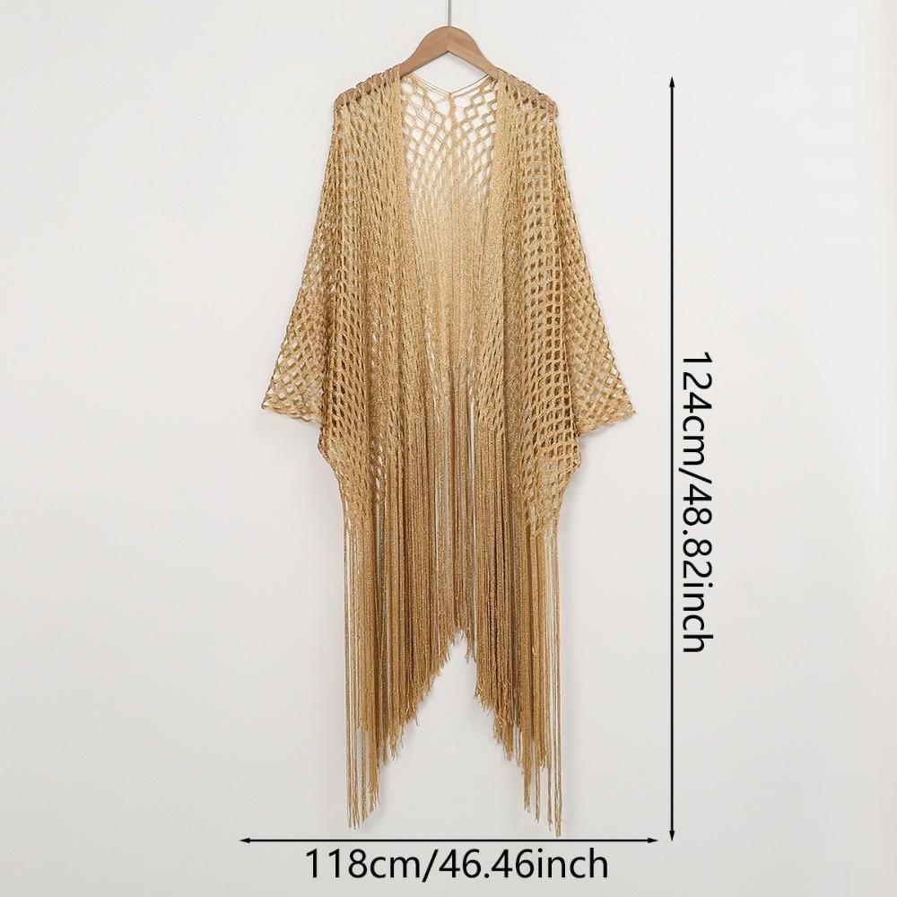 Tassel Patchwork Summer Scarf Hollow Wedding Bridal Shawl Women Tulle Shawl Wedding Accessories