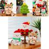 Christmas Plush Toy Santa Reindeer Snowman With Pp Cotton Filling For Festive Room Decoration