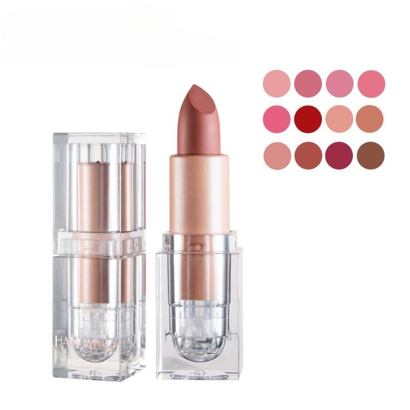 Matte Lipstick Nude Color - Non-drying Colored Makeup Matte Lipstick Lip Balm