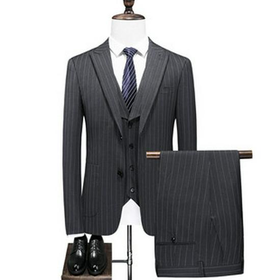 Men's Trendy Business Casual Suit Set for Work, Interviews, and Weddings