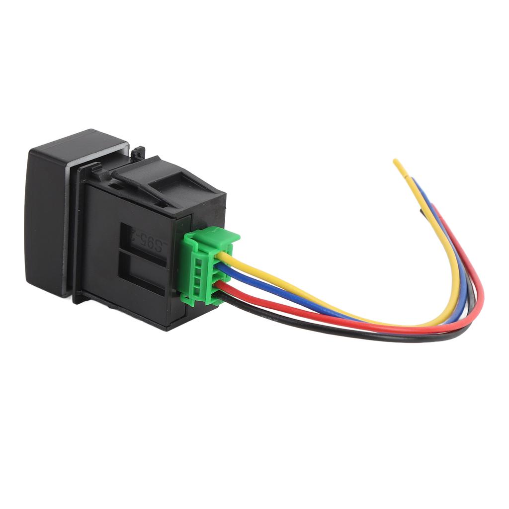 4 Pole 12V Push Button Switch with LED Background Indicator Lights Compatible with Fog Lights DRL LED Light Bar for BR