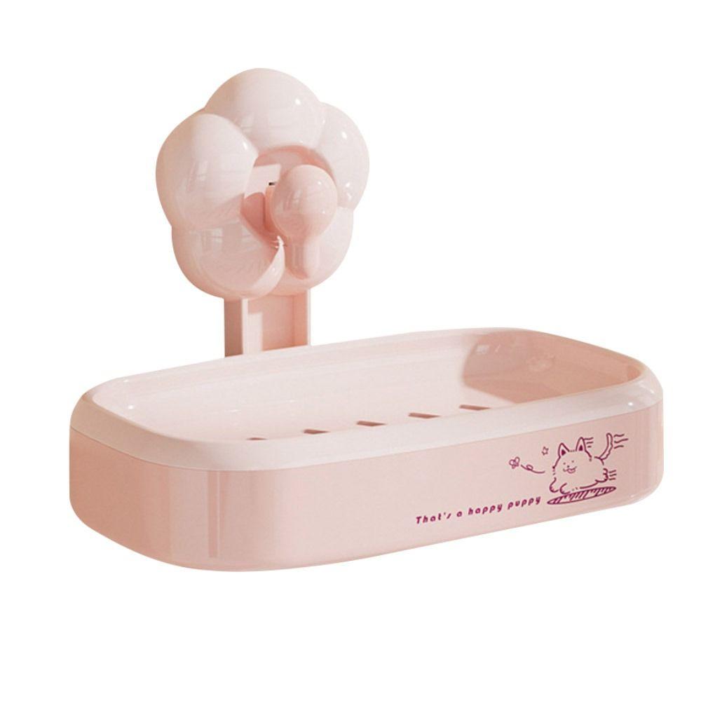 Flower Soap Holder No Punching Soap Storage Shelf  for Bathroom Kitchen Organizer