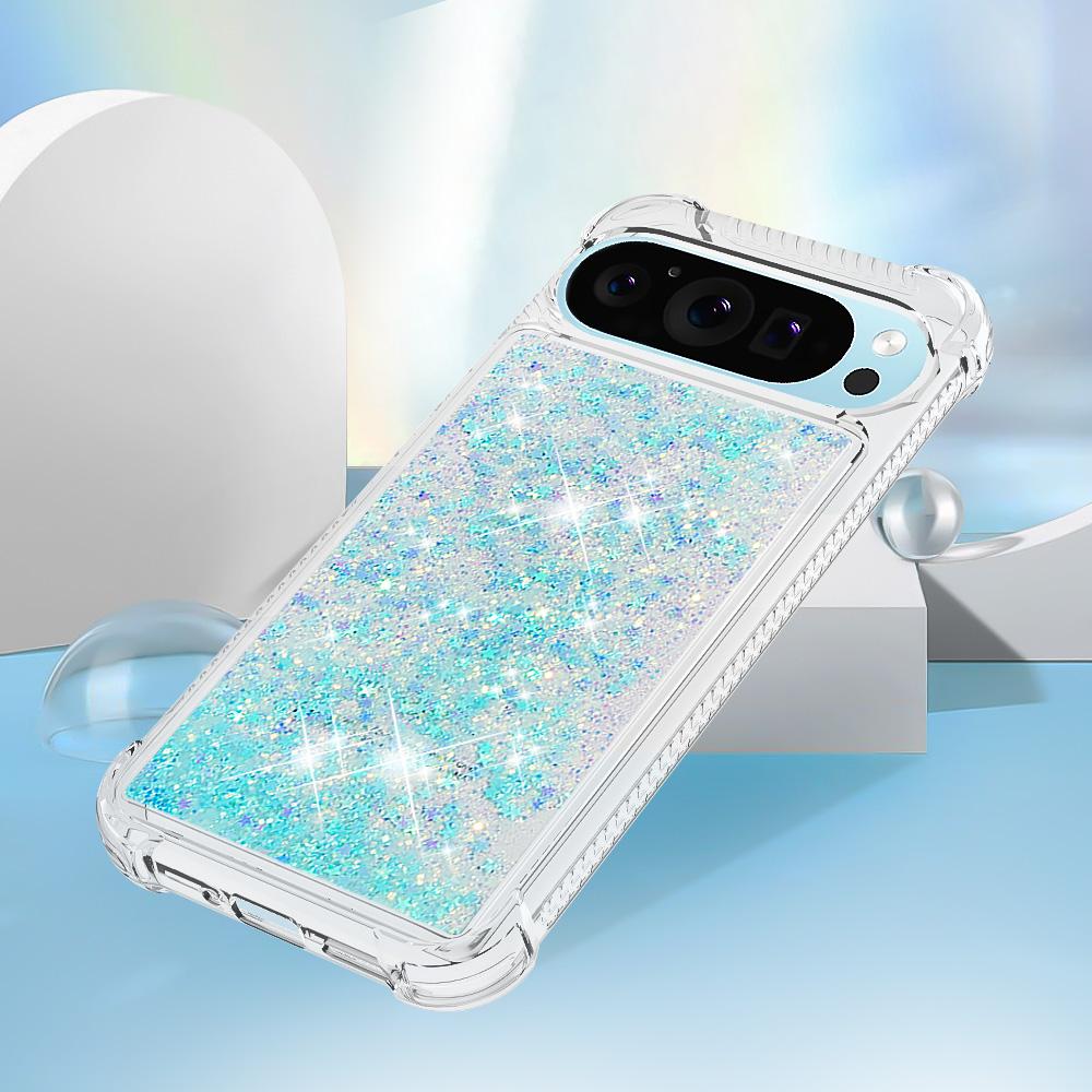 Bling Glitter Clear Liquid Quicksand Phone Case for Google Pixel 10 Pro XL 9 8 Pro 10A 9A 8A 7A Airbag Anti-drop Shockproof Protect Cover Funda