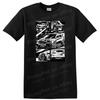 Car Art T Shirt Showing Detailed Black and White Auto Graphics Car Tee