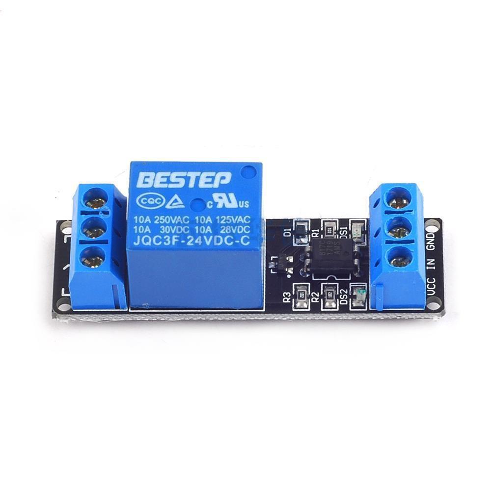 

1Road Electromagnetic Relay Module3V5V12V24VOptocoupler Low-Level TriggerPLCControl Driver Board