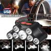 7LED Powerful Rechargeable Head Flashlight High-bright Headlamp Outdoor Waterproof Camping Hunting Hiking Adventure Headlights