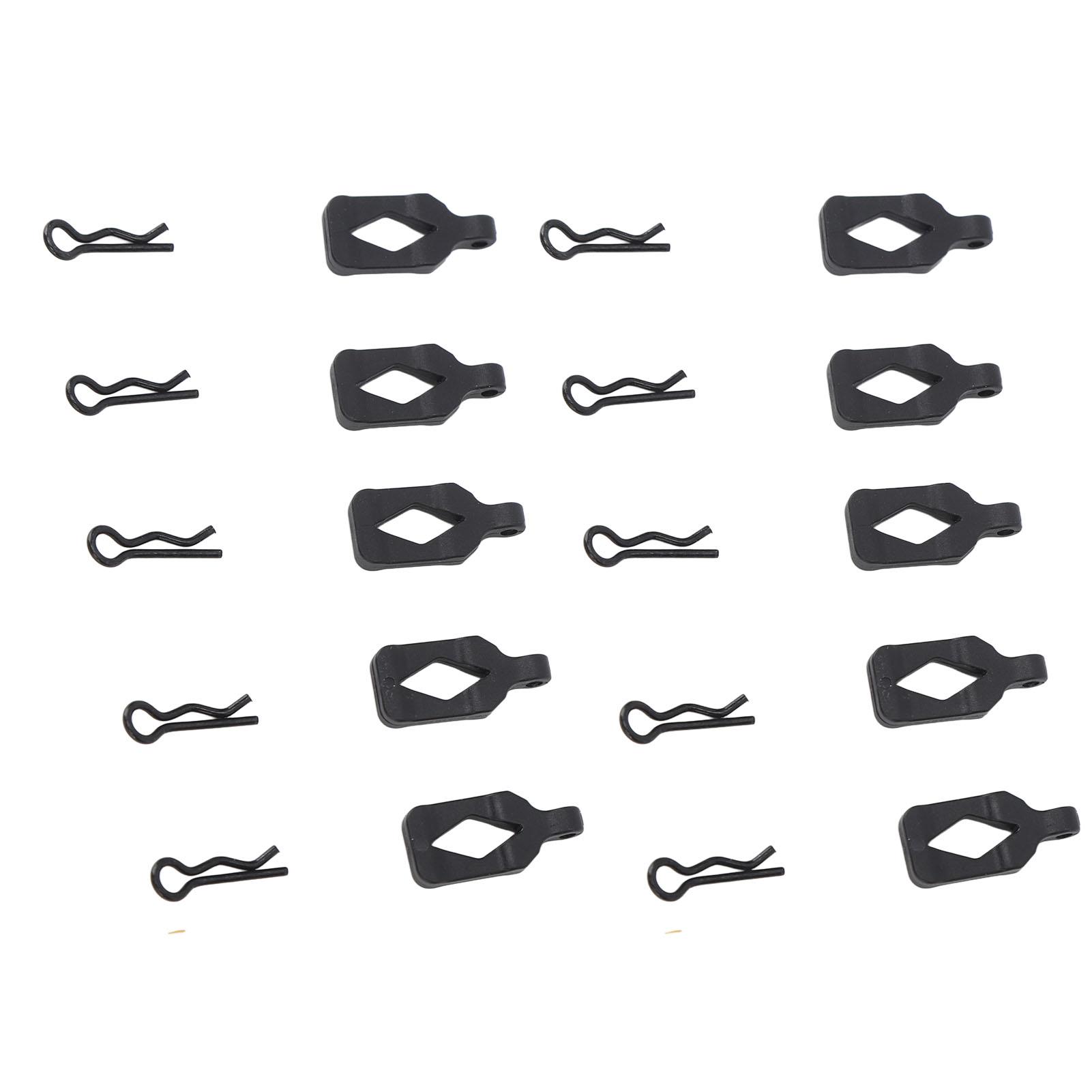 

10Pcs RC Body Clips Pins Lightweight Sturdy Durable RC Body Clips Bent R Pins Fit for Axial 1 24 SCX24 AXI206000 RC Car чёрный