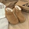 A Fleece Thickened Non-slip Thick-soled Snow Boots, New Winter Wear Warm Birkenstock Soft-soled Cotton Shoes