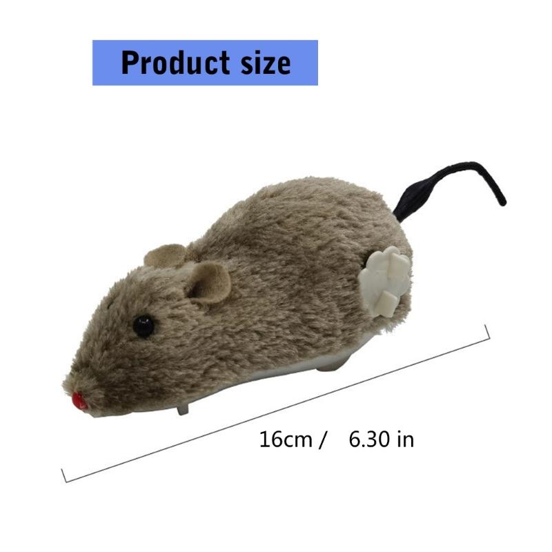 4Pieces Wind Up Mouse Toy Set Realistic Mice Toy For Pet And Kids Interactive Windingup Mice Toy for Baby Crawling