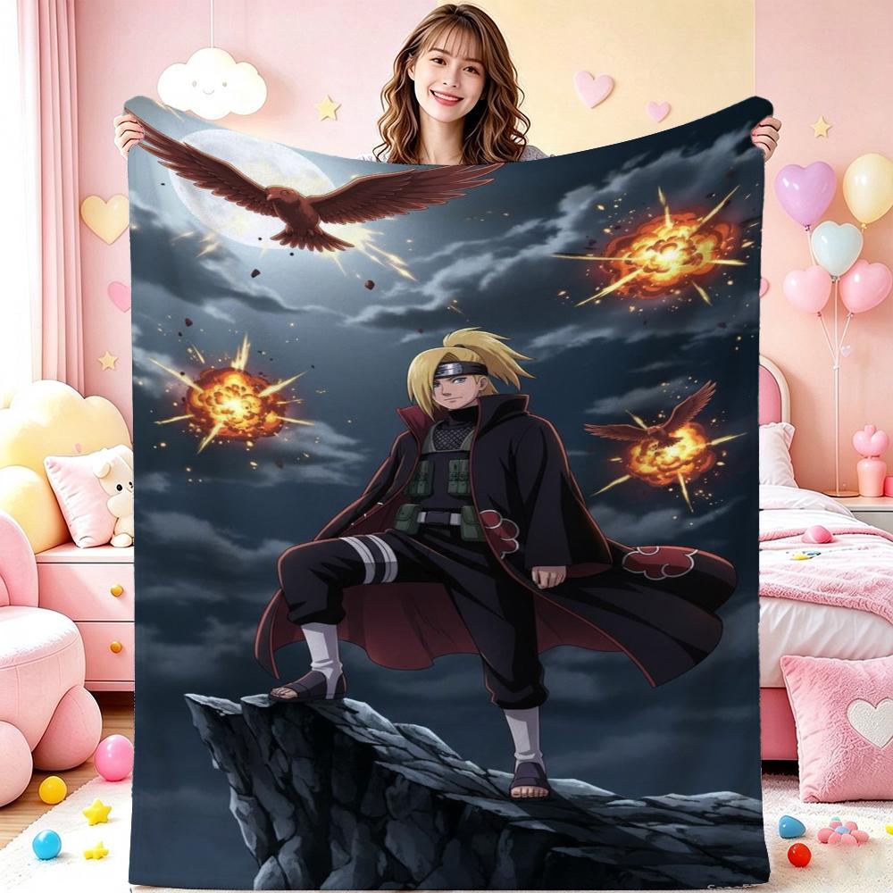 Six Paths Pain Cartoon Printed Blanket Allseason Fleece Blanket For Bedroom Sofa Bed Home Decor Memorial Gift