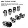11 Spring Collet Set, 7 Pieces, High Strength Steel with 5mm Extension Rod, for Engraving, Milling, Drilling, 775 795 885 895 Engines