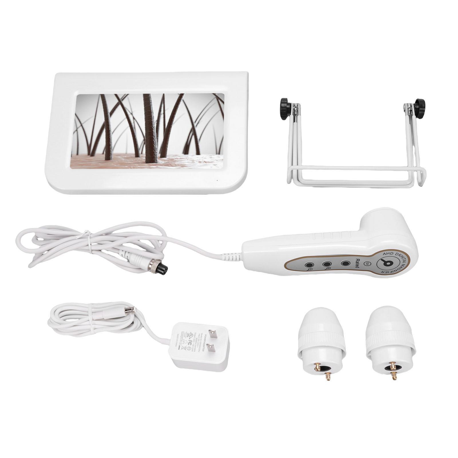 

7 Inch Hair Follicle Analyzer High Resolution Skin Detector Analyzer Rechargeable with 50X 200X Lens US Plug