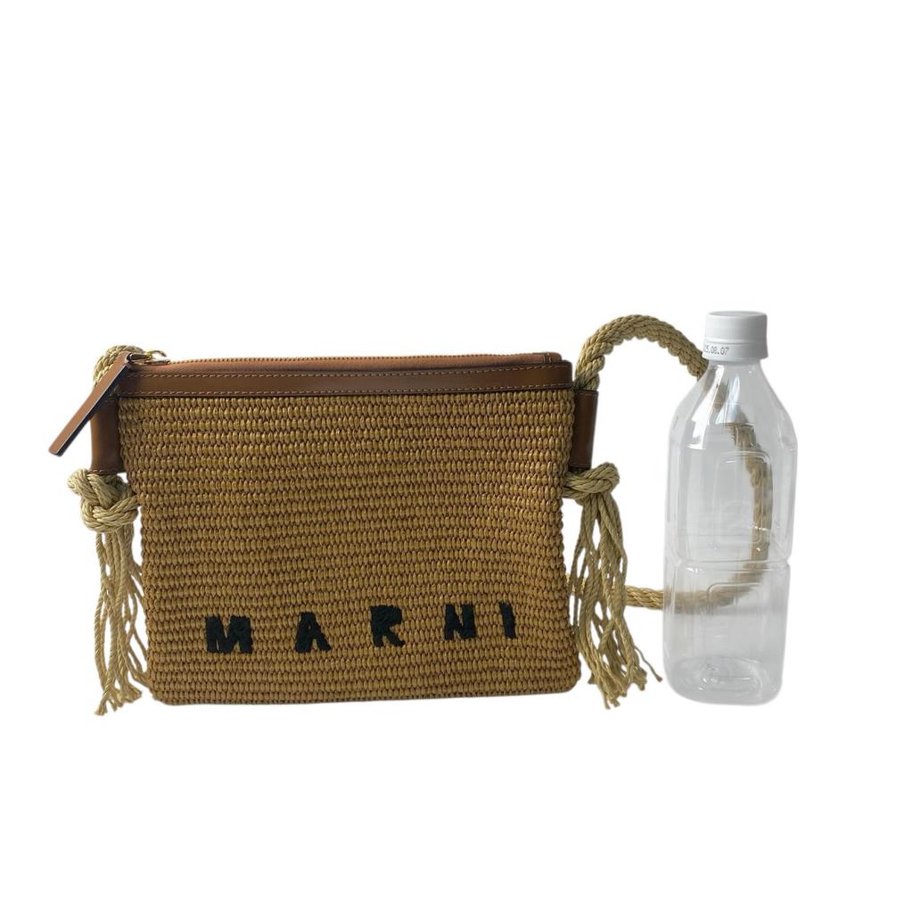 Used MARNIShoulder Bag Brown Raffia Women