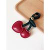 Handmade Cherry Accessories Cute Pendant Car Keychain Decoration 3D Red Heart Cherries