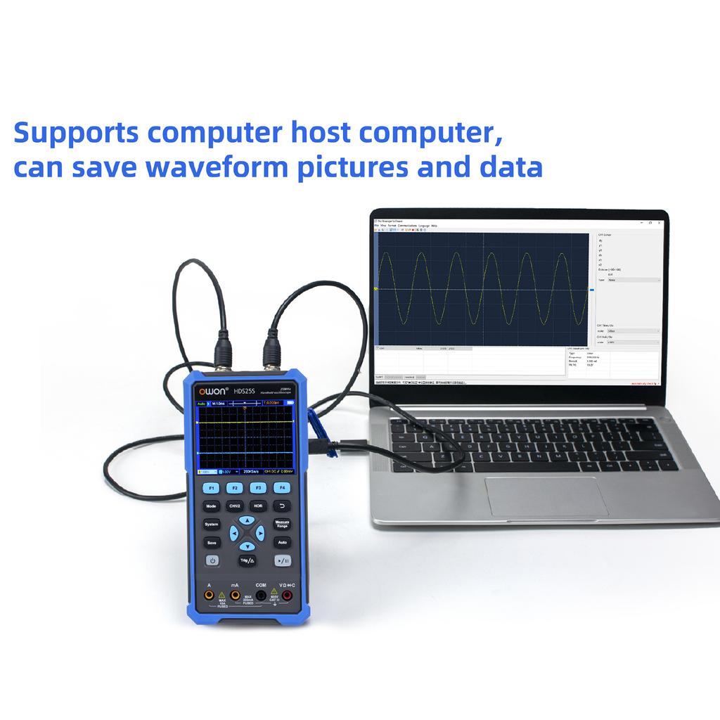 3in1 Oscilloscope Multimeter Waveform Generator Multifunctional Multimeter 25MHz Bandwidth 250MSa s(Single Channel),