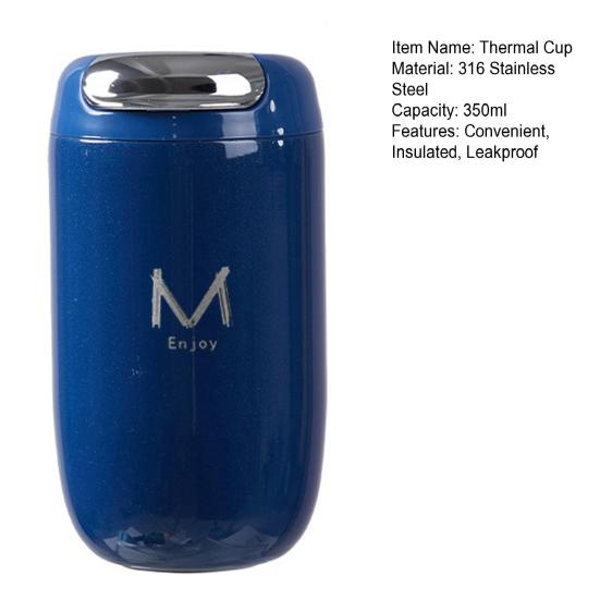 Thermal Coffee Mug 350ml Stainless Steel Travel Cup Portable Insulated