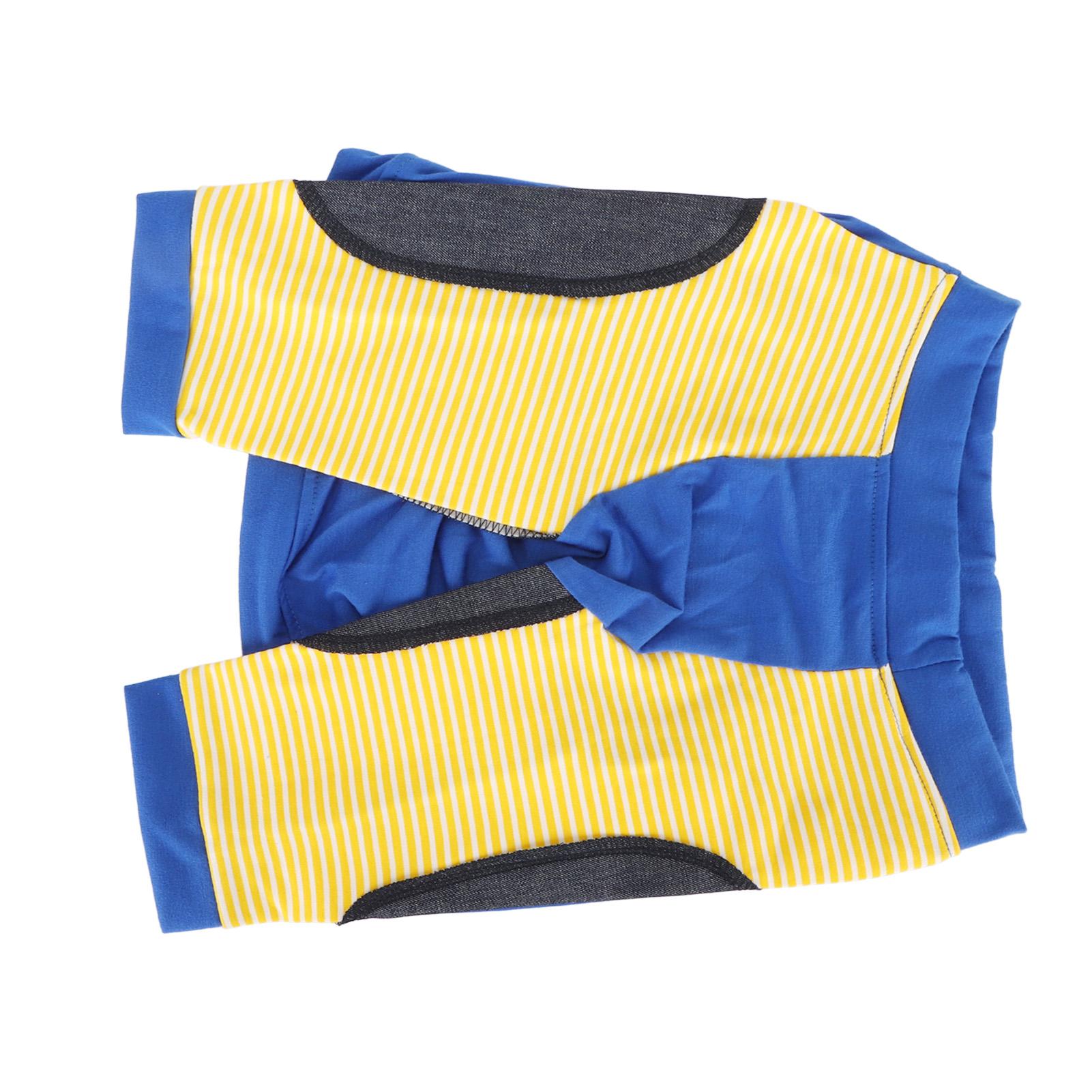 

Сорочки для великих собак Жовто-білі смугасті Запобігають вилизуванню Дихаючі Зручні Зносостійкі Піжами для собак для відновлення 5XL 5XL