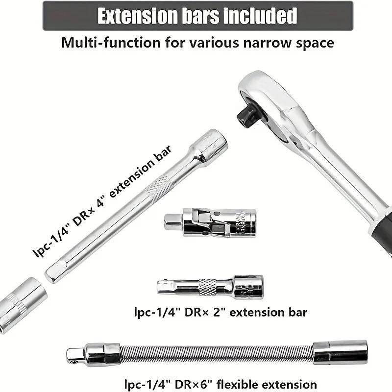 Xiaomi NEW Car Repair Tool Kit 46/53 Piece/Set Socket Set Car Repair Tool Ratchet Torque Wrench Combo Auto Repairing Tool Set