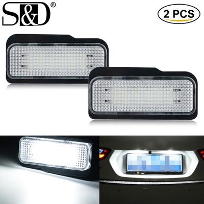 2 adet LED CANBUS Hata Yok Plaka Işık Tabanı Ampul Mercedes-benz için W203 5D W211 4D W219 R171 2D Araba Plaka Lambası Beyaz 12 V