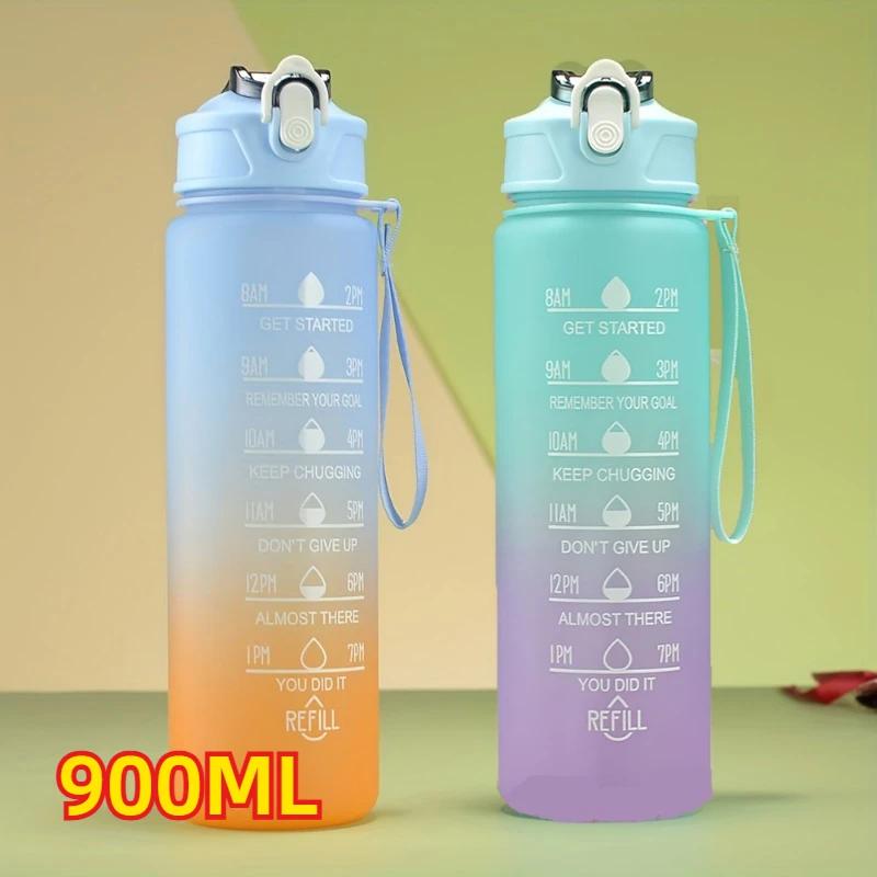 1-3PCS Sports Water Bottle for Running Drinking Bottle 2L Motivational with Time Marker Stickers Portable Reusable Plastic Cups