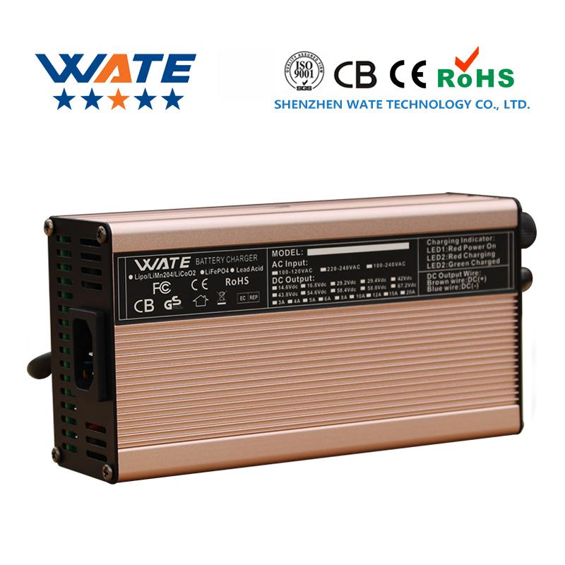 42V 15A smart lithium battery charger for 10S 36V lithium battery fast charging connector optional