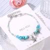 Bohemian Starfish Bracelet and Seashell Anklet Set - Ocean Beach Jewelry Collection