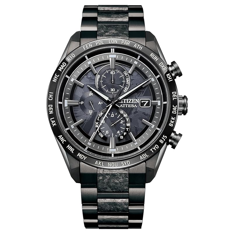 

[Citizen] годинник Atessa Фотоелектричний eco-drive радіогодинник водонепроникний HAKUTO-R співпраця Лімітована модель чорний AT8287-62E чоловічий чорний