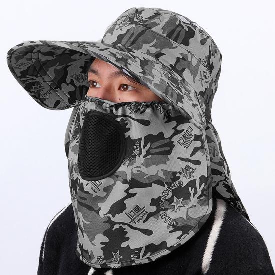 Sonnenhut Vollgesichts-Sonnenschutz Breite Krempe Anti-UV-Sonnenbrandschutz Sonnenschutz Sommer Outdoor Wandern Angeln Teepflückhut Mann Versorgung