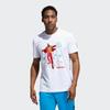 adidas X Marvel Harden Iron Man Vengadores Camiseta de Manga Corta de Baloncesto para Hombre Tops Blanco FI6371