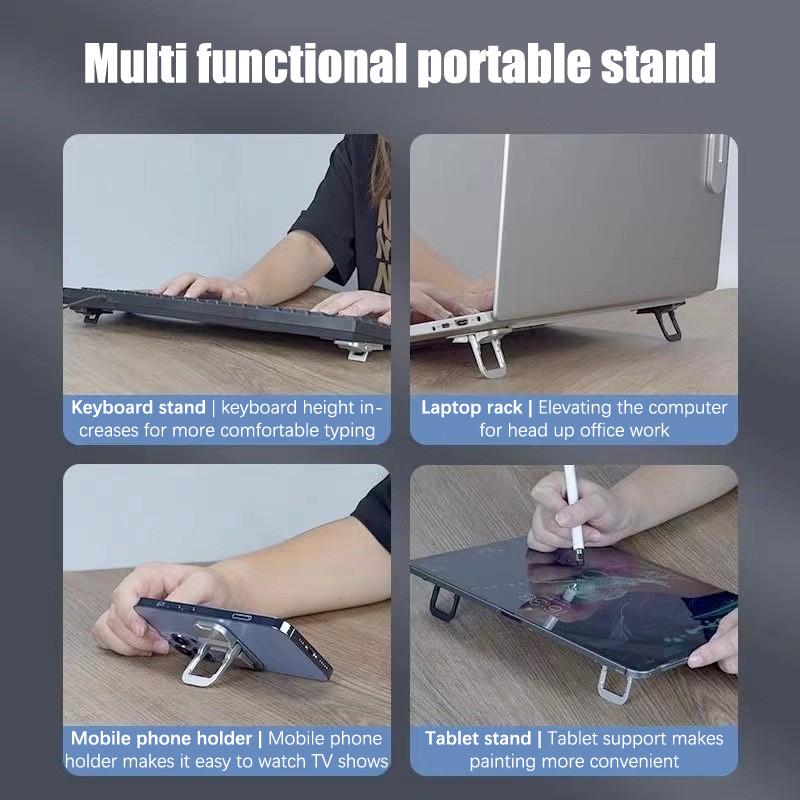 2Pcs Universal Laptop Bracket Portable Invisible Heat Dissipation Bracket Game Book Support Bracket Foldable Laptop Stand