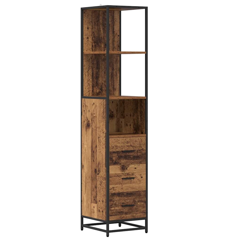 Bathroom Furniture Set with Drawers 4 pcs Reclaimed Wood Effect Particleboard