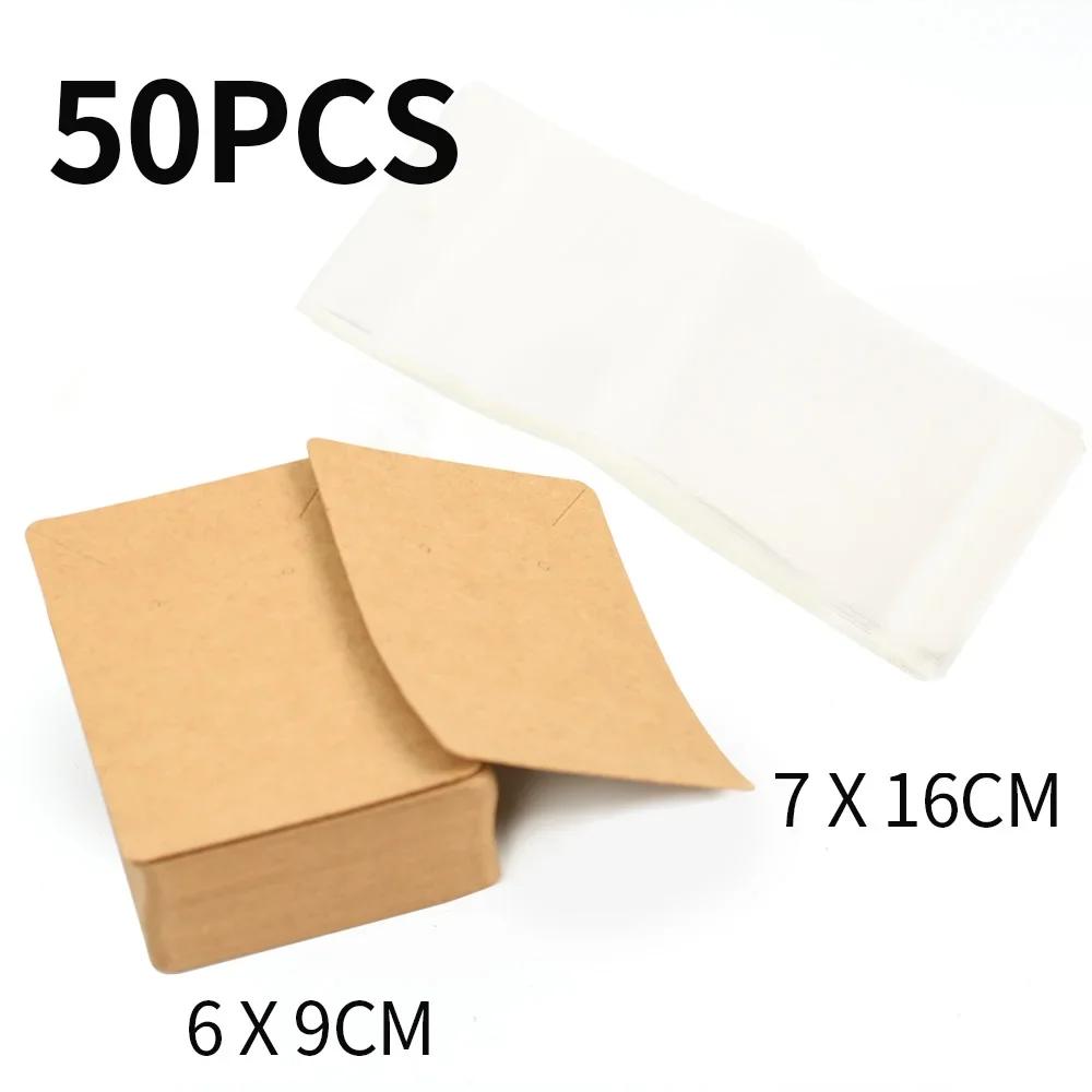 50pcs Earring Display Cards Cardboard for DIY Jewelry Holder Selling Organizer Small Businesses Labels Packaging Material Supply