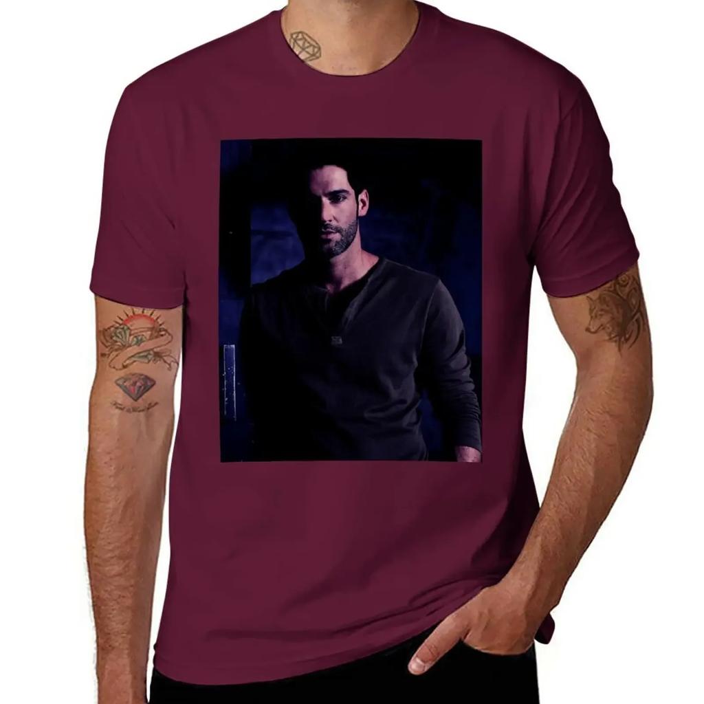 Tom Ellis Night T-Shirt heavyweights oversized men t shirts