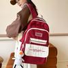 Primary School Girl Burgundy Junior High School Backpack High School Student College Backpack