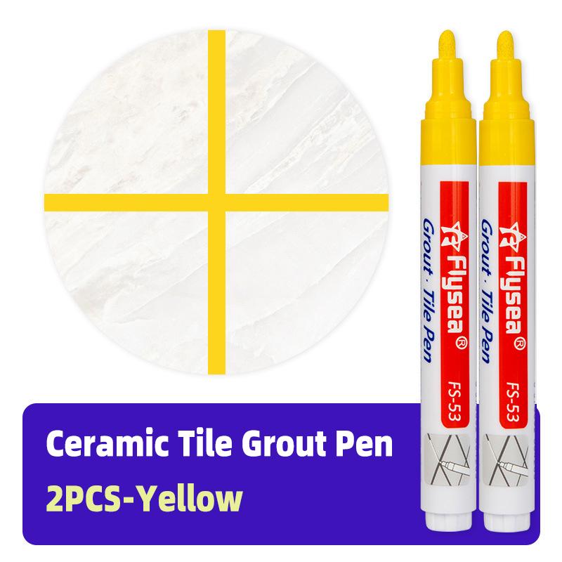 

2pcs Wall Floor Grout Restorer Pens Tile Gap Permanent Pen Repair Marker Wall Floor Tile Renovation Waterproof and Mildew-proof