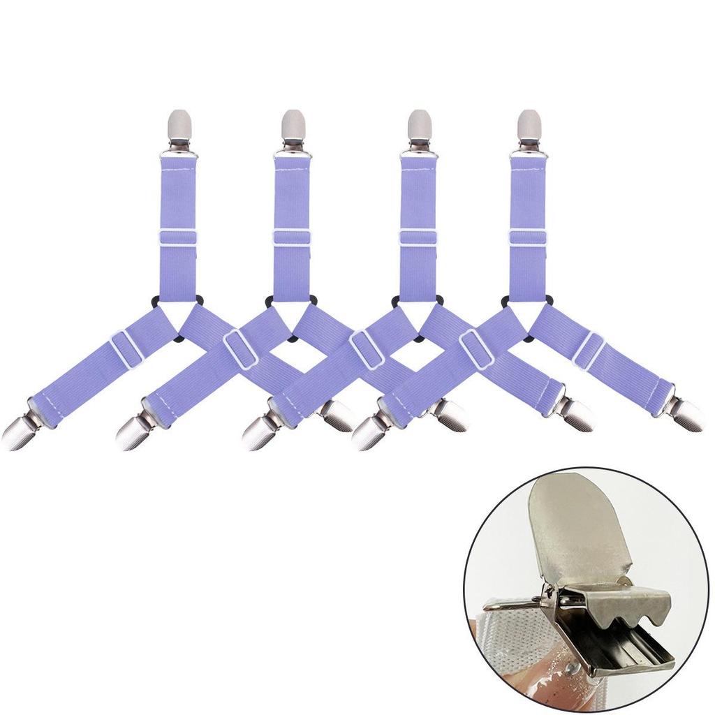 Adjustable Non-Slip Bed and Tablecloth Fasteners, 2-Pack