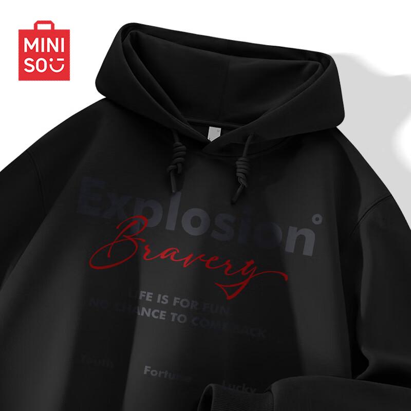 

MINISO Men s Relaxed Fit Heavyweight Hooded Sweatshirt XL