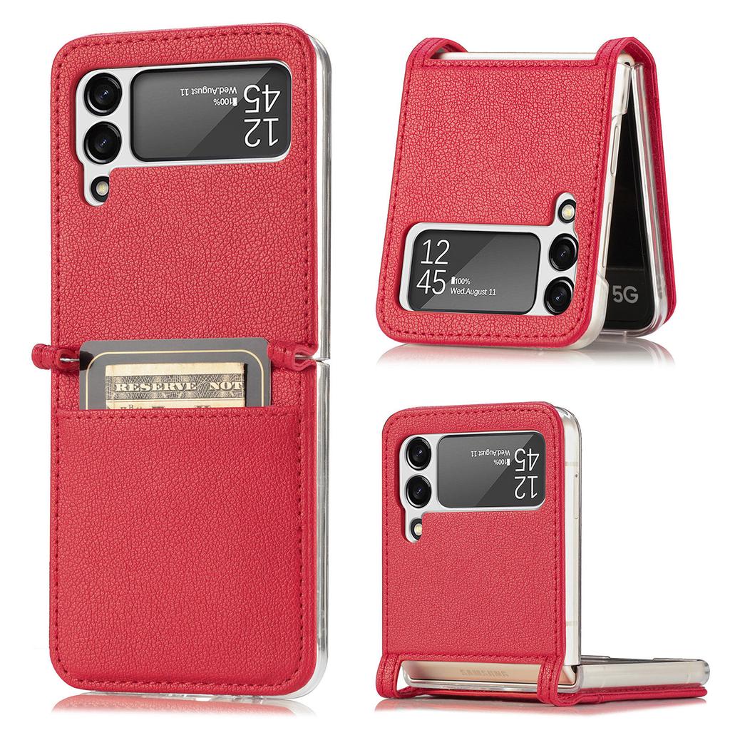Suitable for Samsung Galaxy Z Flip7 Folding Mobile Phone Case Zflip6 5 4-piece Multi Function Card Case