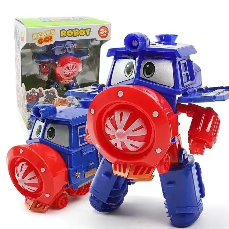 Children Cartoon Trains Deformation Robots Model Toys Plastics Train Action Figure Robot Car Anime Game Kids Gifts