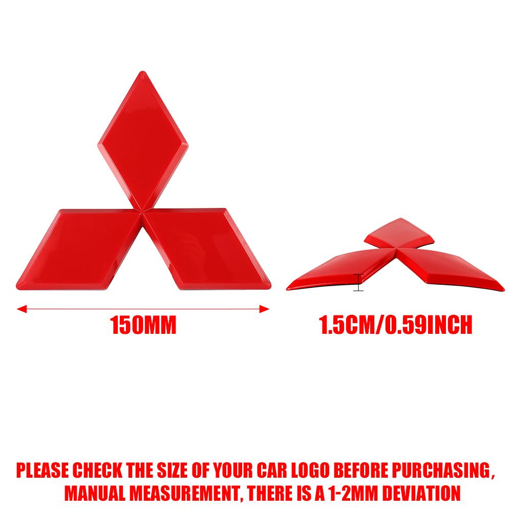 Adesivo de Logo 3D ABS para Grade Frontal, Porta-malas, Volante de Carro Para Mitsubishi Lancer Lancer EX Galant ASX Outlander Pajero Eclipse